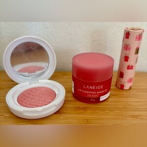 LANEIGE Lip Sleeping Mask EX Berry, Ellen Tracy Blush Highlight & Lip Balm Trio